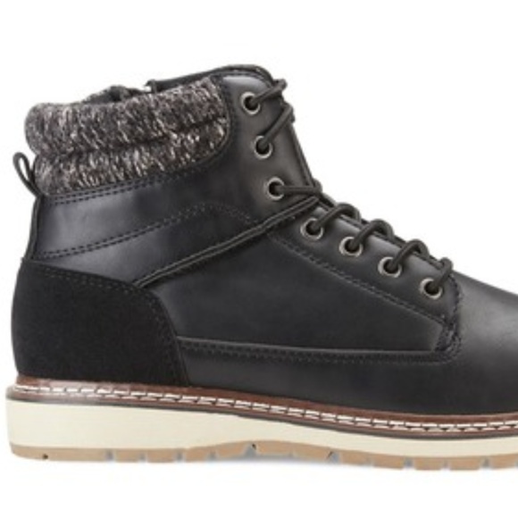 Reserved Footwear Leather Lace-Up Mid Boot Black main image 4